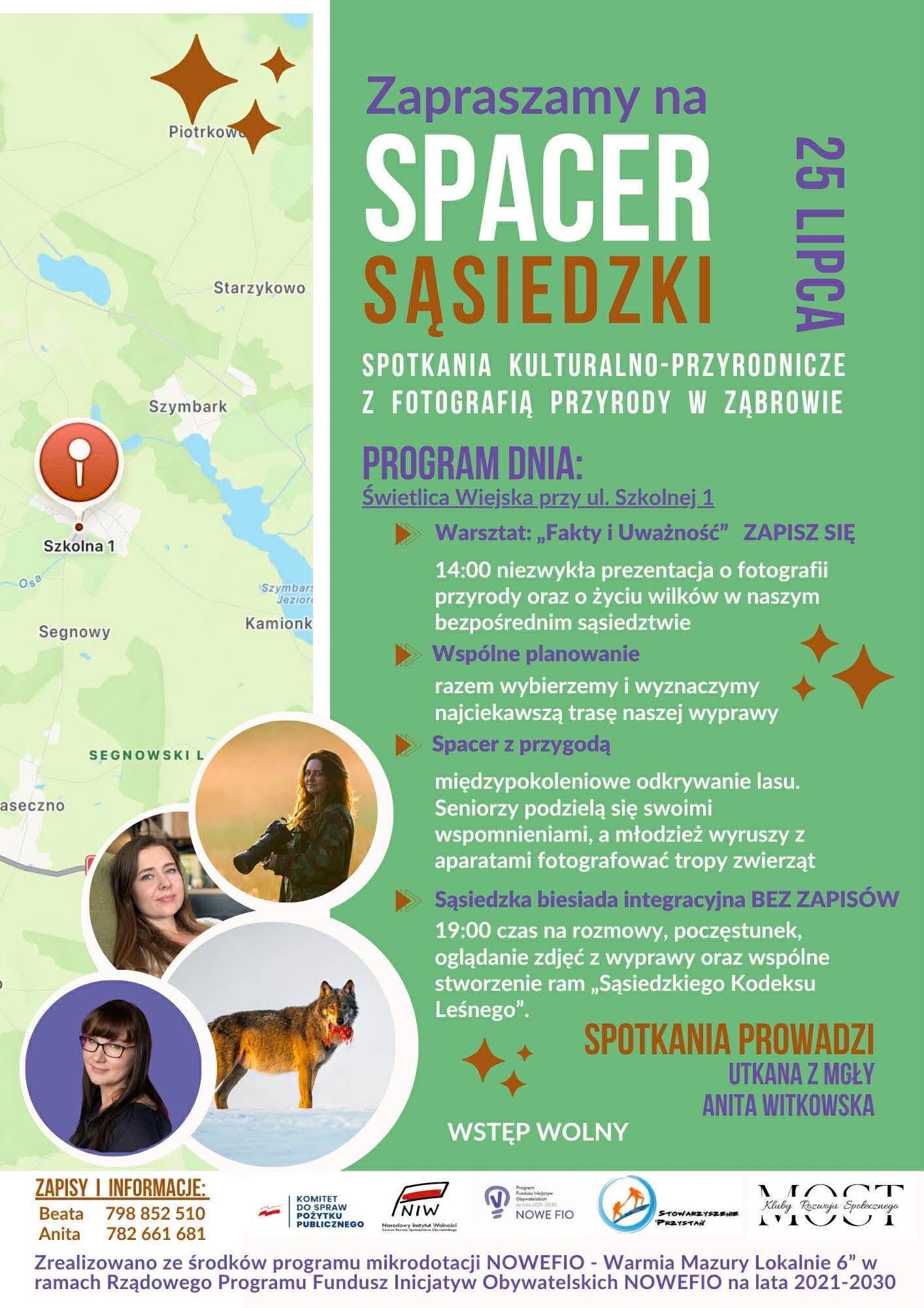 Zapraszamy na wydarzenie pn. “Spacer Sąsiedzki”