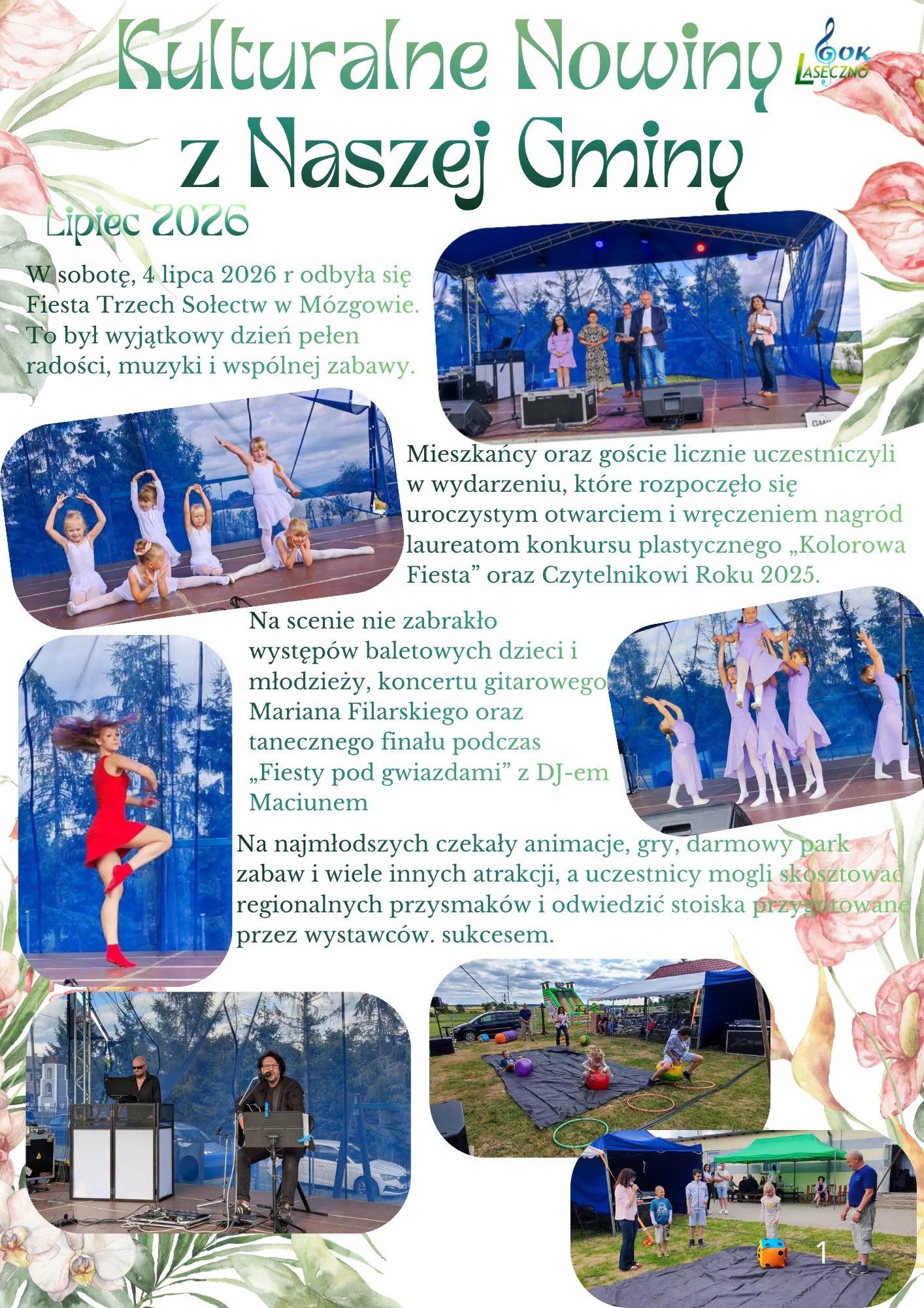 Kulturalne Nowiny z Naszej Gminy – lipiec 2026