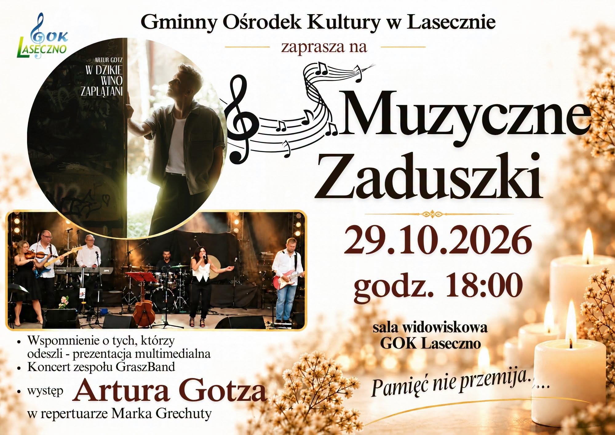 Muzyczne Zaduszki – 29.10.2026 w Lasecznie